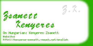 zsanett kenyeres business card